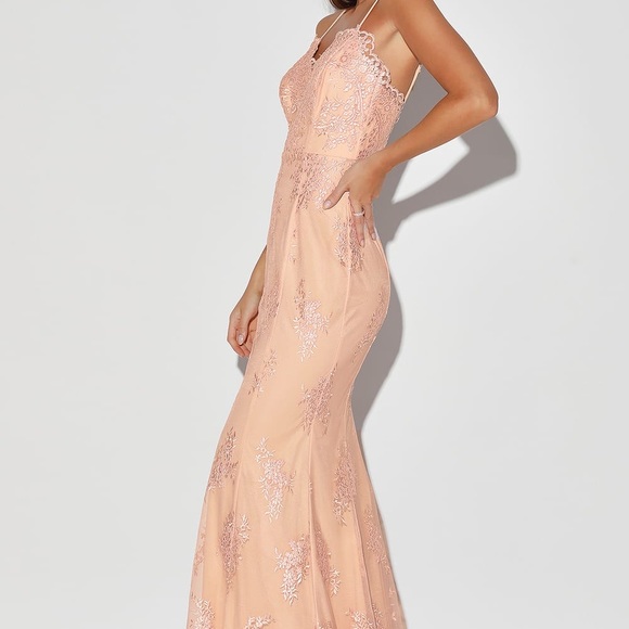 Blush Embroidered Sleeveless Maxi Dress - Picture 4 of 7